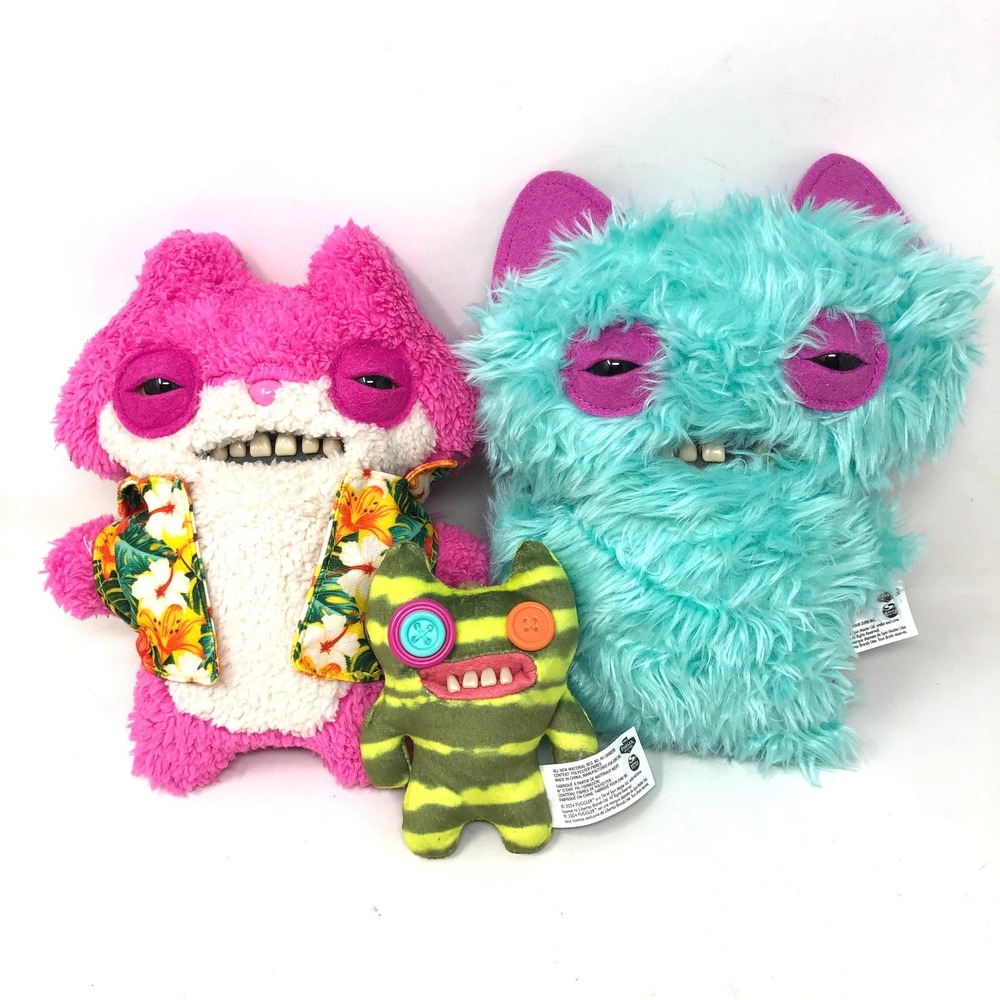 Fuggler Plush Monster‎ Lot Sketchy Squirrel Yawper Pomeranian Indecisive Clip